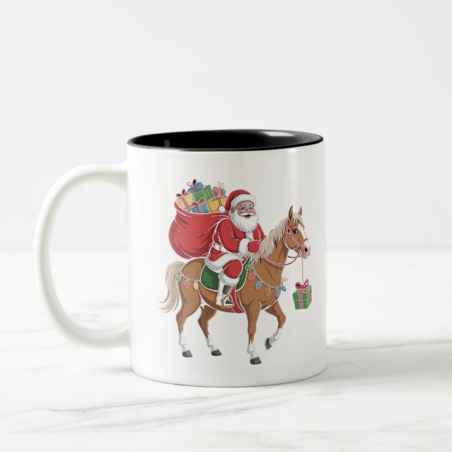 sant ride on a horse customised mug design  (Left)