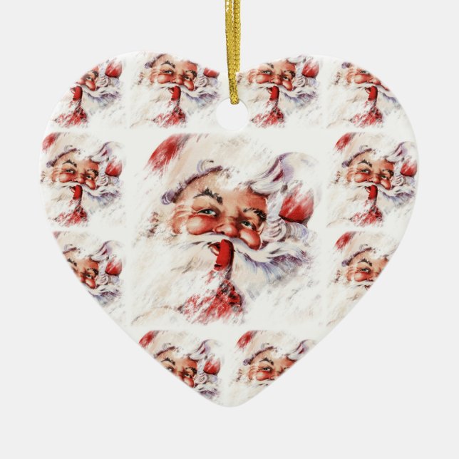 Santa 024 ceramic ornament (Front)