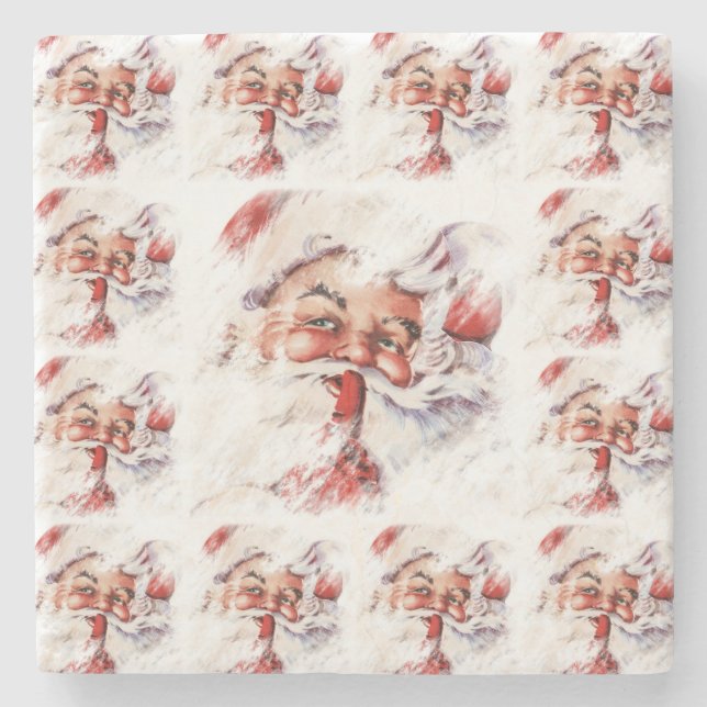 Santa 024 stone coaster (Front)