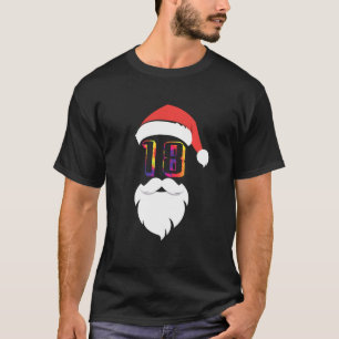 Santa 18 Years Old Tie Dye  18th Birthday Christma T-Shirt