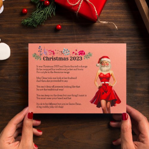 Santa 2023 Christmas  Holiday Card