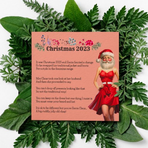  Santa 2023 Christmas  Holiday Card