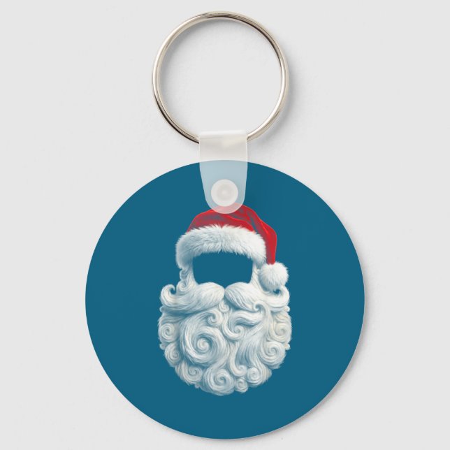 Santa 67 6 7 Six Seven Beard Cool Realistic  Keychain (Front)