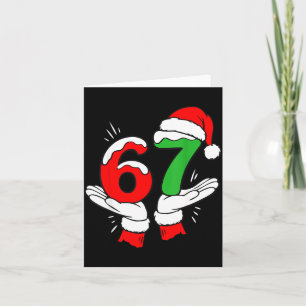 Santa 67 Christmas Funny Six Seven Meme 6 7 Meme  Card