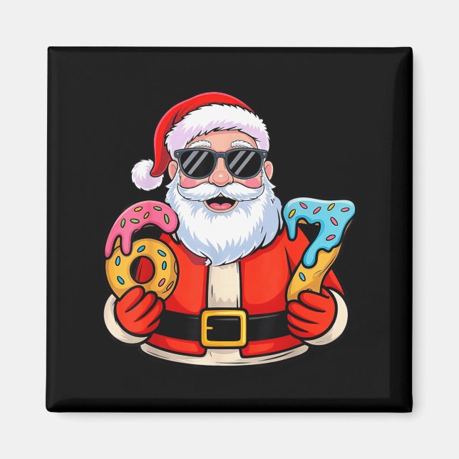Santa 67 Ice Cream Drip Christmas  Magnet (Front)