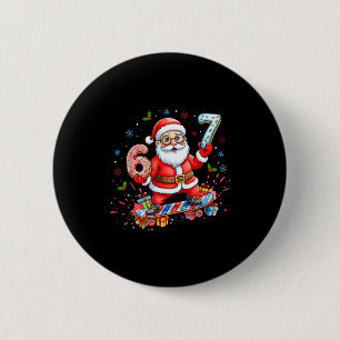 Santa 67 Meme Donut Skateboard Merry Christmas Boy Button