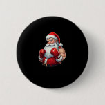 Santa A Boxer Funny Christmas Boxing Ho Ho-ly Knoc Button