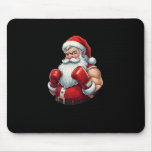 Santa A Boxer Funny Christmas Boxing Ho Ho-ly Knoc Mouse Pad