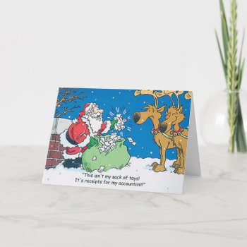 Santa Accountant Repceits Christmas Cards by Christmas_Galore at Zazzle