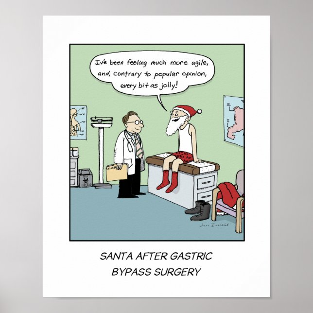 Santa After Gastric Bypass Surgery - Still Jolly Poster (Front)