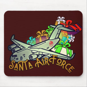 Santa, Air Force, Army Mouse Pad