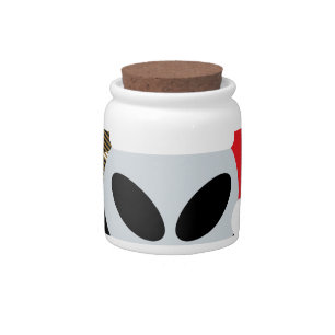 santa alien emoji candy jar