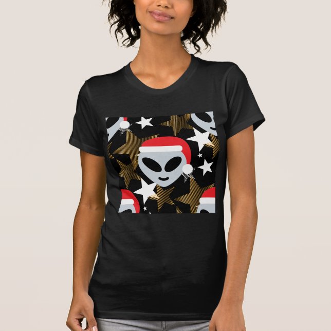 santa alien emoji T-Shirt (Front)