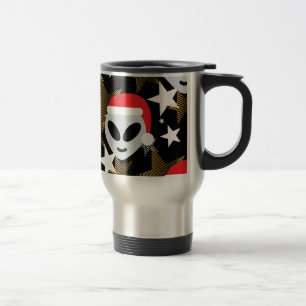 santa alien emoji travel mug