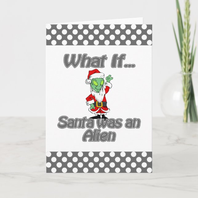 santa alien holiday card (Front)