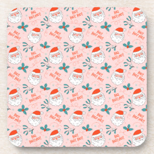 Santa all over print Joyful Greetings collection Beverage Coaster