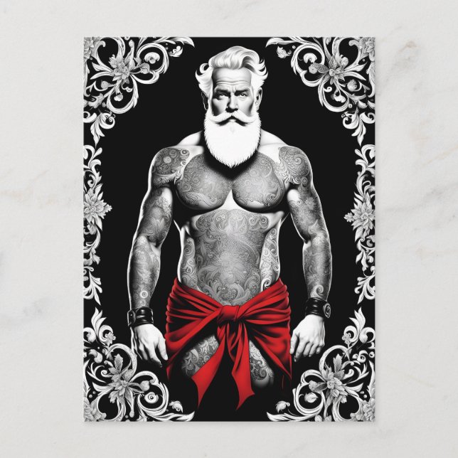 Santa also wishes a happy feast postcard (Front)