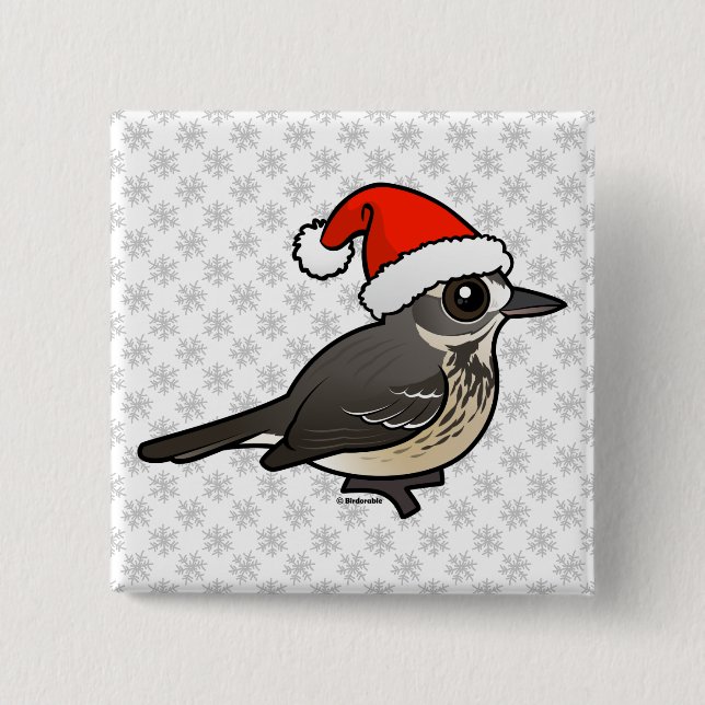 Santa American Pipit Pinback Button (Front)