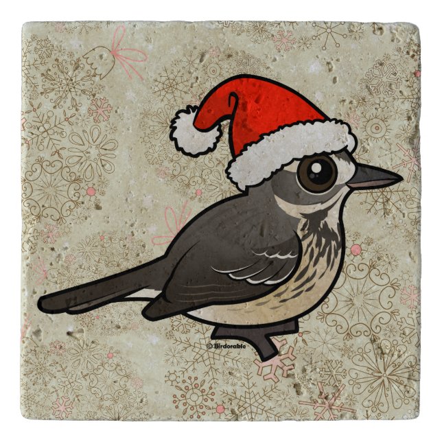 Santa American Pipit Trivet (Front)