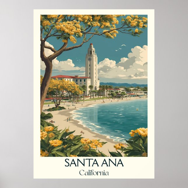 Santa Ana California Art Print | Historic Mission (Front)