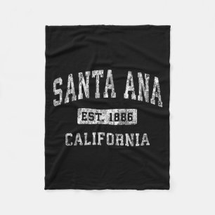 Santa Ana California Ca Vintage Established Fleece Blanket