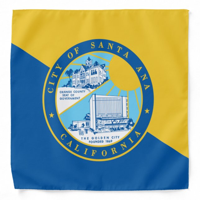 Santa Ana (California) City flag Bandana (Front)