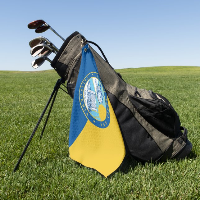 Santa Ana (California) city flag  Golf Towel (Green)