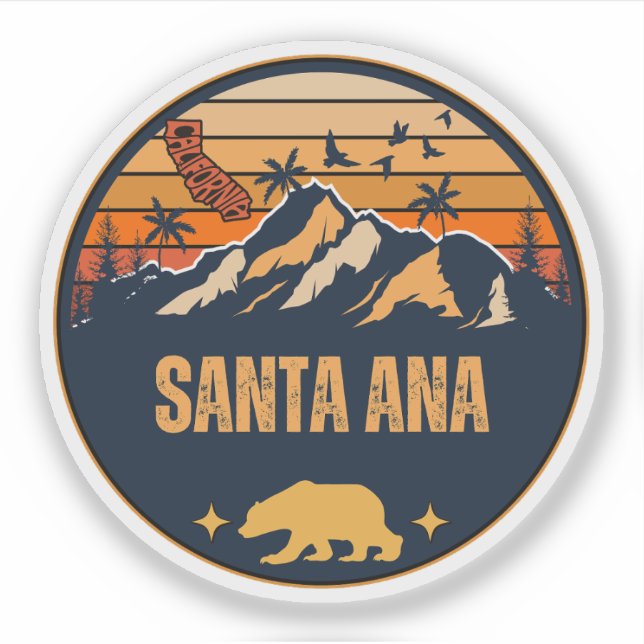 Santa Ana, California Sticker (Front)