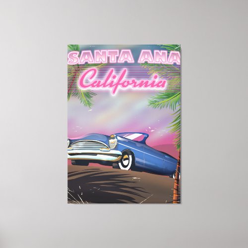 Santa Ana California travel poster Canvas Print