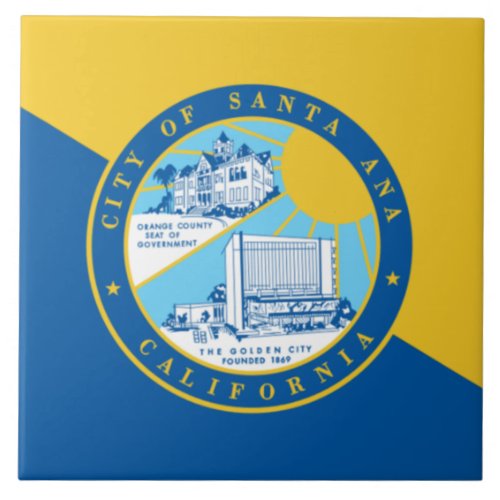 Santa Ana city flag Ceramic Tile