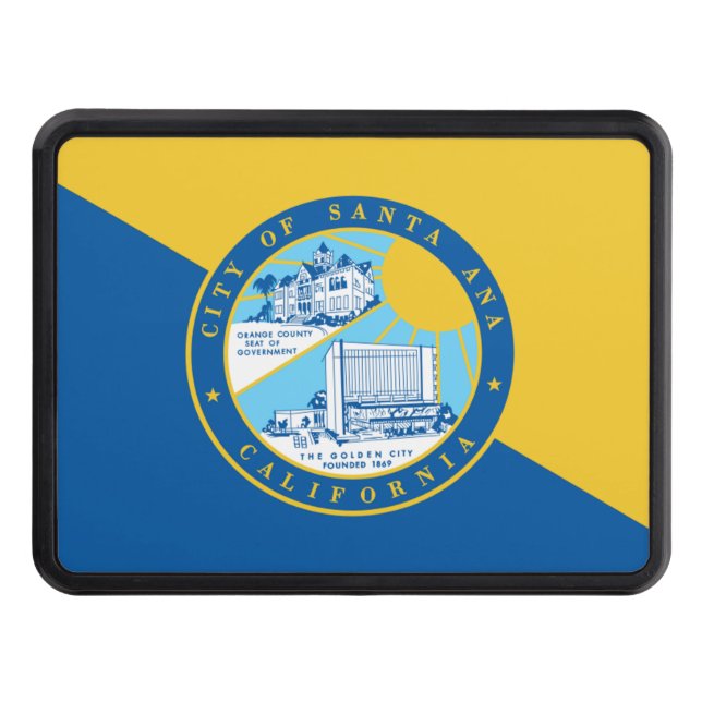 Santa Ana city flag Hitch Cover (Front)