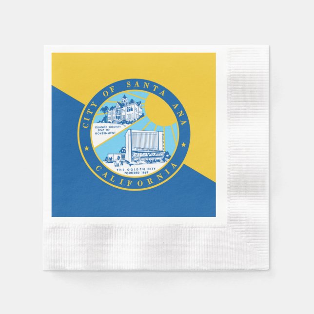 Santa Ana city flag Napkins (Front)