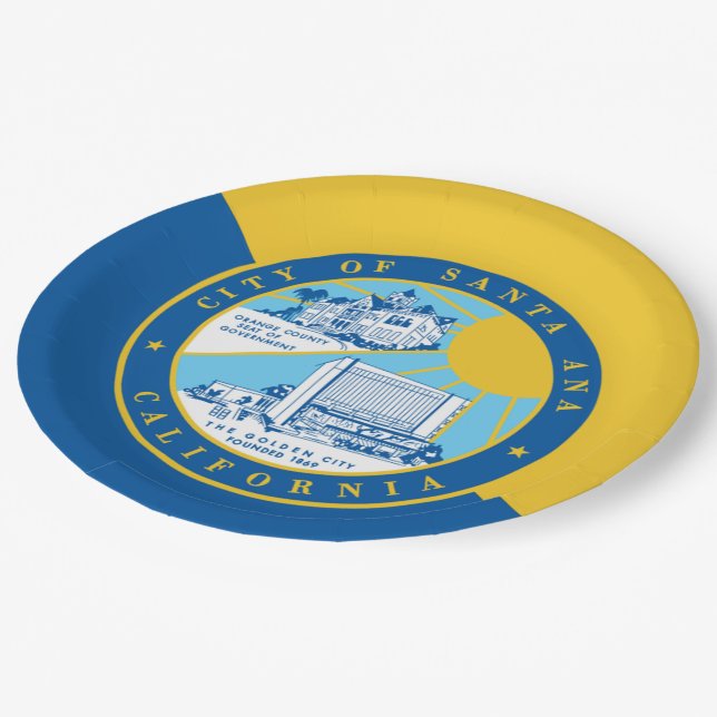 Santa Ana city flag Paper Plates (Angled)