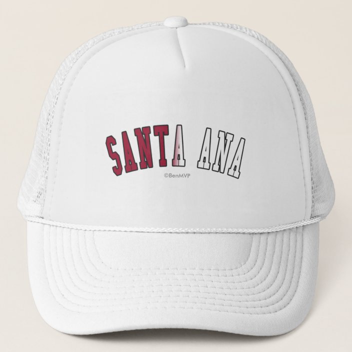 Santa Ana in California State Flag Colors Hat