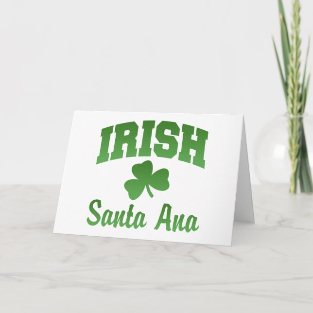 Santa Ana Irish Greeting Card (Front)