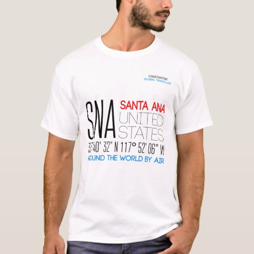 Santa Ana United States Text Art T_Shirt