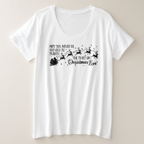 Santa and Animals Plus Size T_Shirt