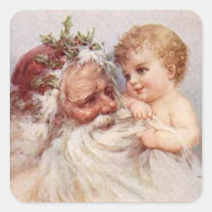 Santa and Baby - Sticker