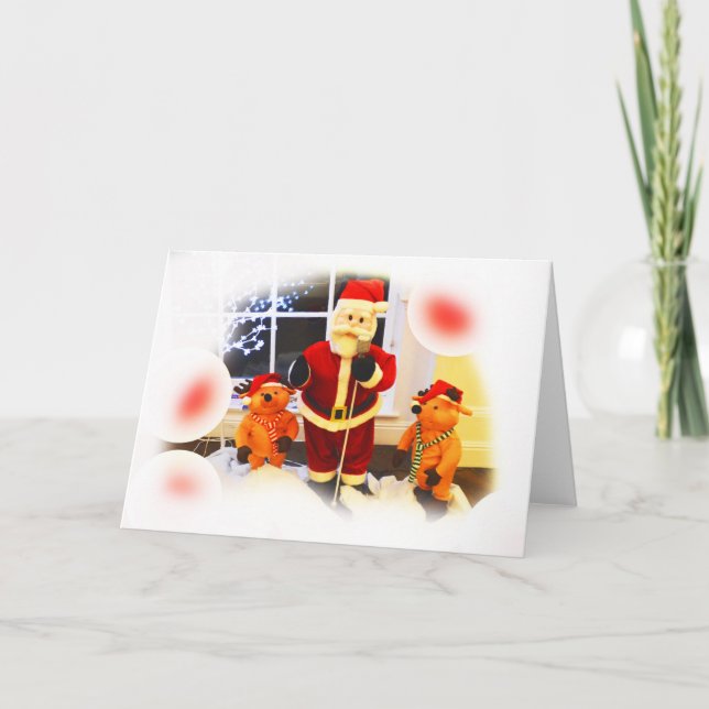 Santa and bears festive card (Front)