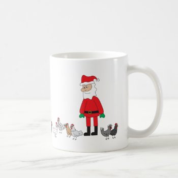 Santa And Chickens Coffee Mug by ChickinBoots at Zazzle