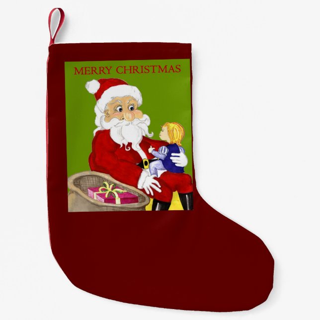 Santa and child Christmas stocking (Front)