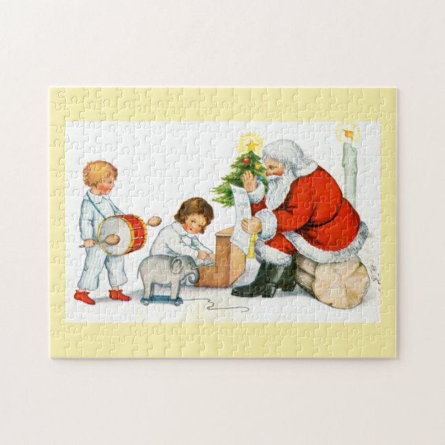 Santa and children jigsaw puzzle (Horizontal)