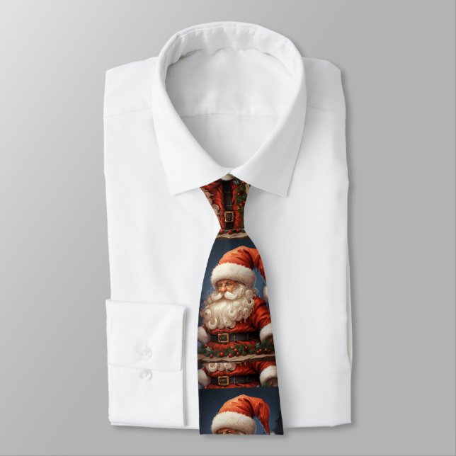 Santa and Christmas Tie (Tied)