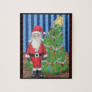 Santa and Christmas Tree Holly Jolly Puzzle