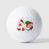 Funny Santa Claus golf gift for Merry Christmas Golf Balls, Zazzle