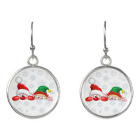 Santa and Elf Cute and funny Christmas Cartoon Cha