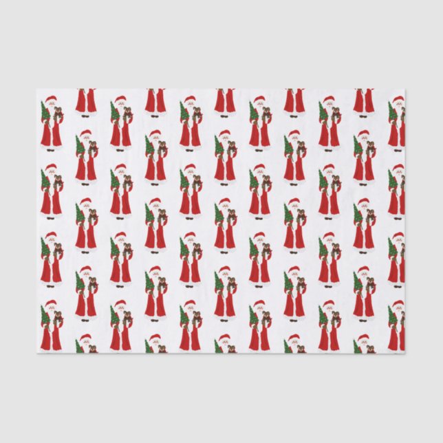 Santa and Friend Tissue Paper (Front)