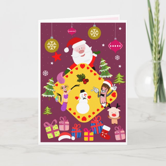 Santa and Friends | Holiday Card (Front)