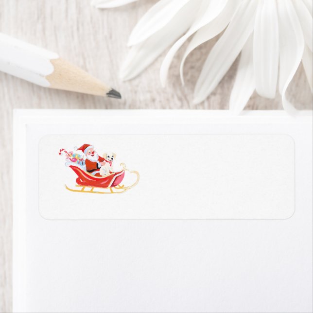 Santa and friends label (Insitu)