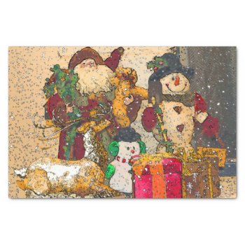 Santa And Friends Tissue Paper by manewind at Zazzle